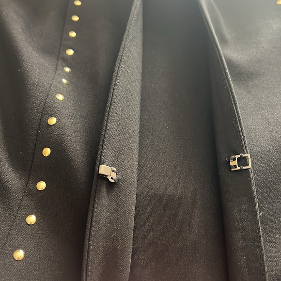 MING WANG Elegant Black Studded Women's Jacket. One hook closure. Large. - Picture 3 of 8